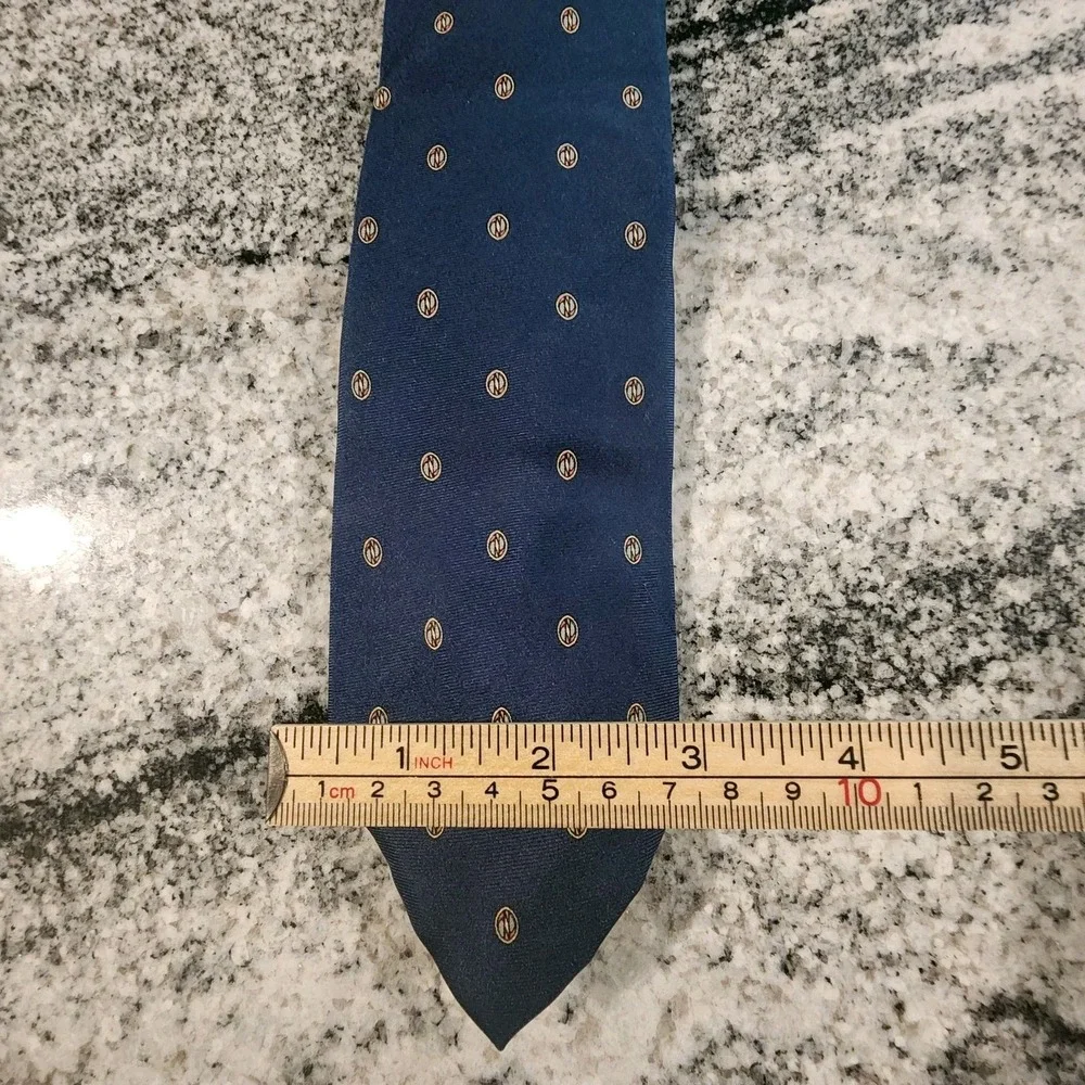 CHRISTIAN DIOR TIE BUNDLE OF 2 SILK USA MONSIEUR YELLOW BLUE PATTERNS DESIGNER
